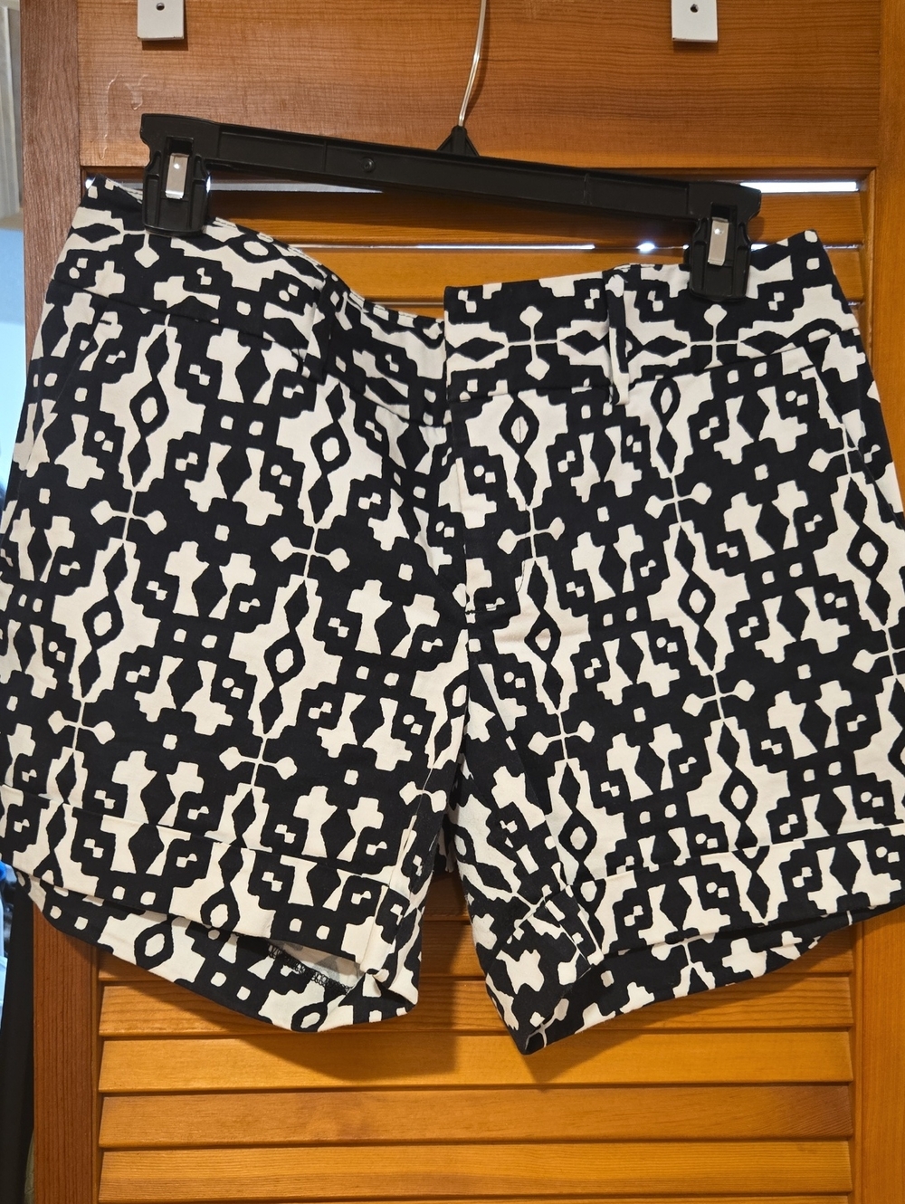 INC International Concepts Black & White Geometric Print Shorts